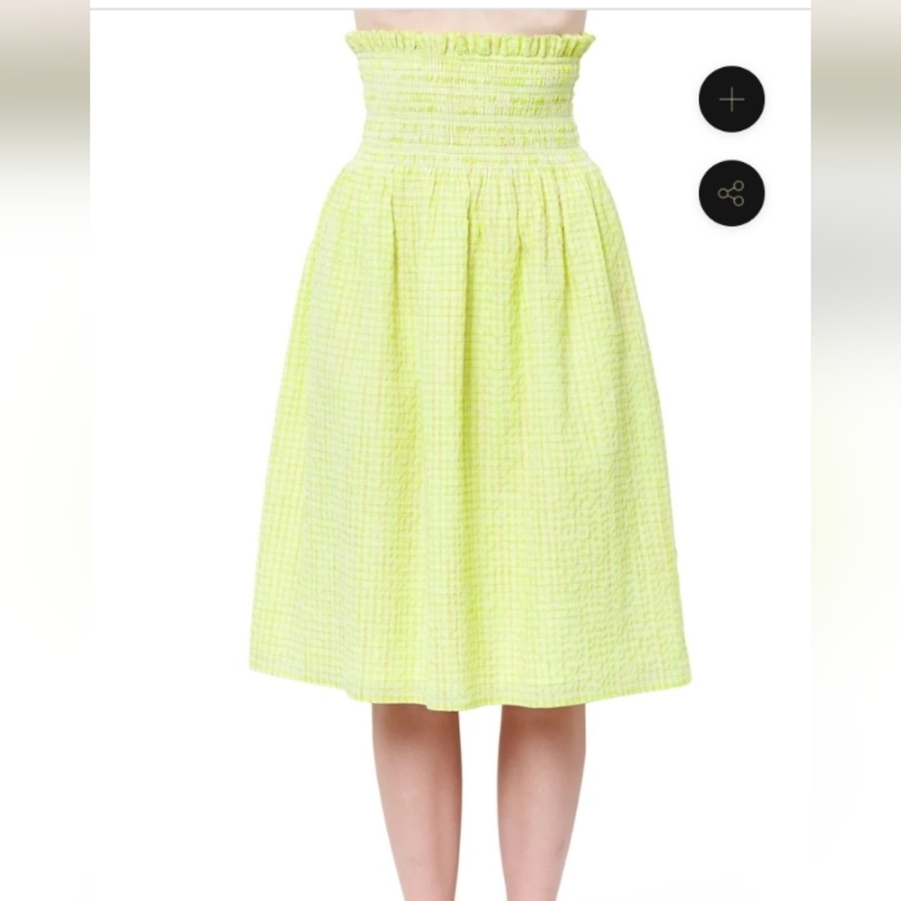 CLC by Corey Lynn Calter Saraphina Midi Skirt Dress Neon